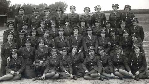 ATS Recruits and Instructors at Sarafand Training Depot, February 1943.