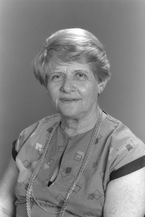 Portrait of Haika Grossman in the 1980s