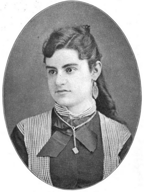 Studio portrait of Julia Richman as a young woman