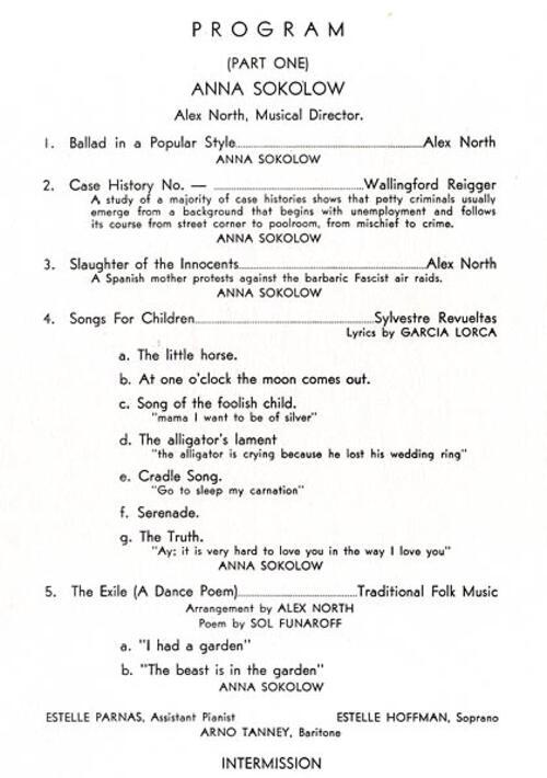 Anna Sokolow's Joint Recital at New York's 92nd Street Y, 1940, Page 2