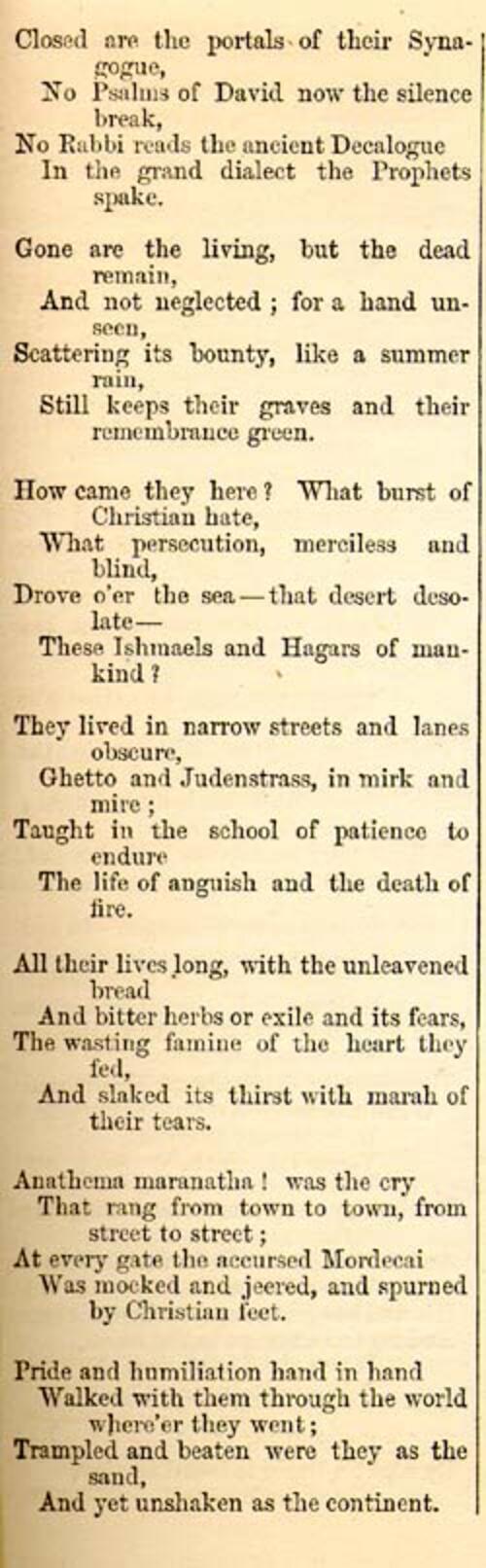 "The Jewish Cemetery at Newport," by Emma Lazarus, page 2