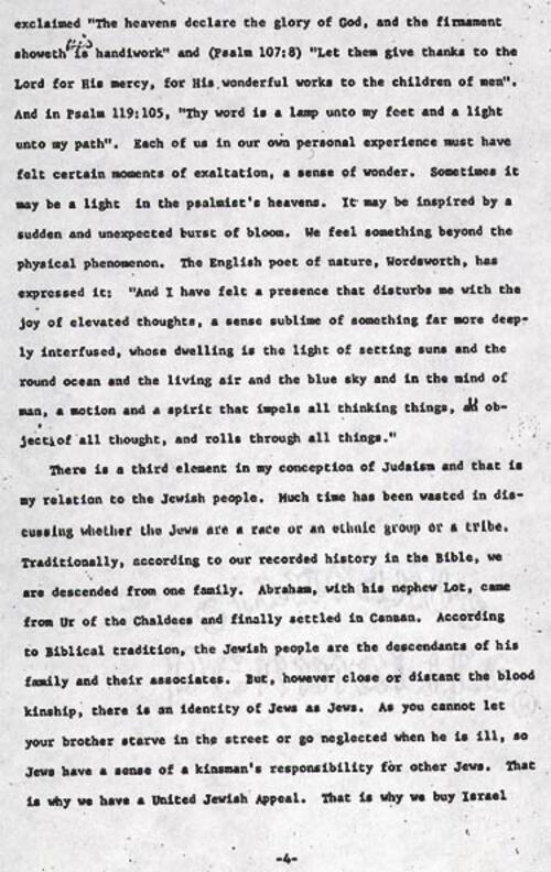 "What Judaism Means to Me" Essay by Gertrude Weil, Page 4 of 5