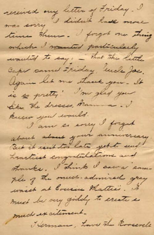 Letter from Gertrude Weil to her Family, March 29, 1896, page 2