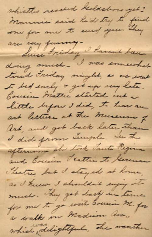 Letter from Gertrude Weil to her Family, March 29, 1896, page 3