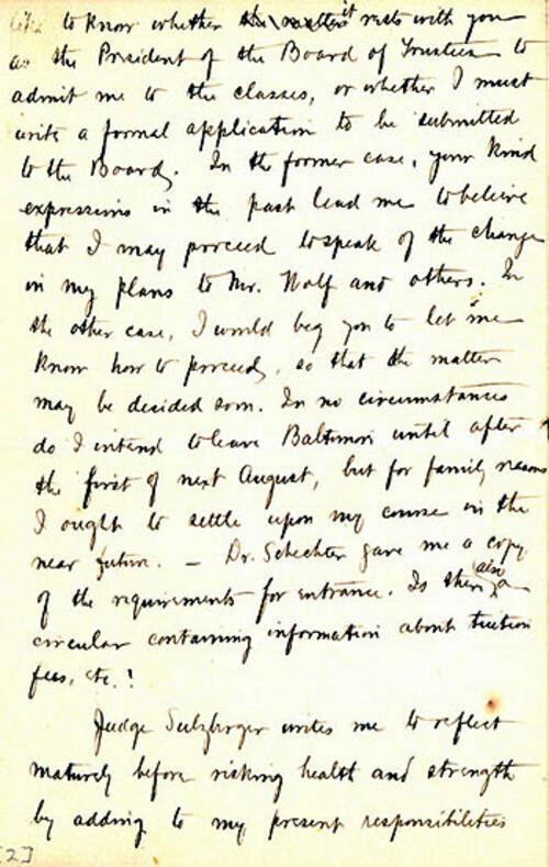 Letter from Henrietta Szold to Cyrus Adler, February 18, 1903, page 2