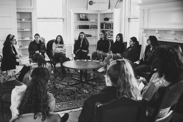 Rising Voices Fellows attending a retreat seminar (Winter 2018)