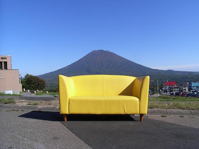 A Couch and Mountain