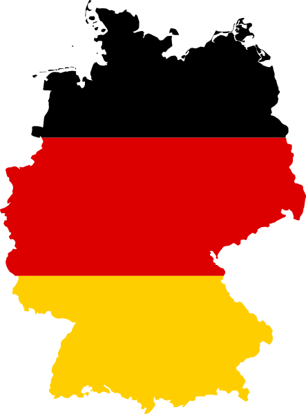 Flag Map of Germany