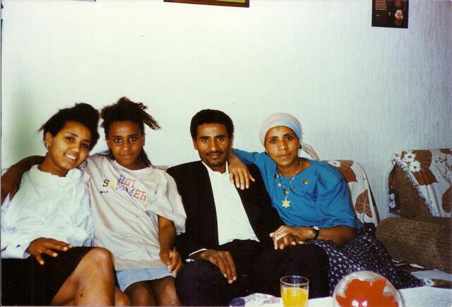 Ethiopian Jews in Kiryat Gat, Israel, c. 1990. 