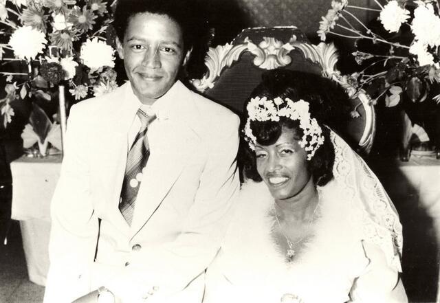 Ethiopian Jewish couple at their wedding in Israel.