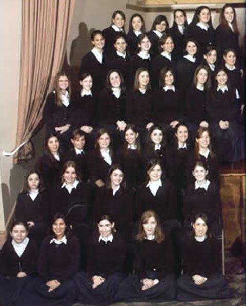 The Graduating Class of Prospect Park Bnos Leah Girls High School in Brooklyn, New York, 2005