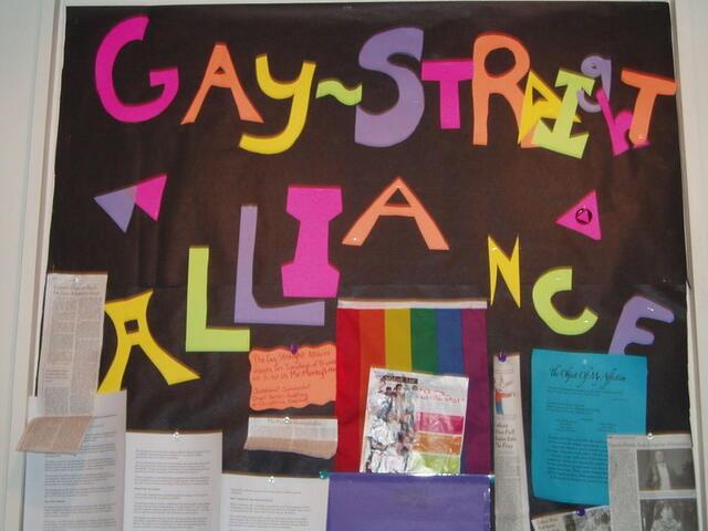 Gay-Straight Alliance bulletin board
