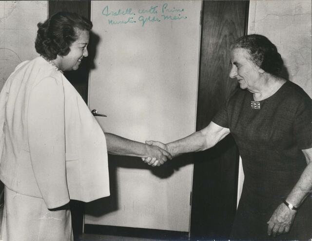 Isabelle Goldenson with Golda Meir