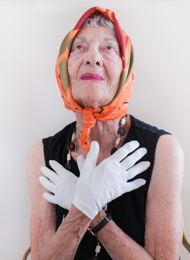 Irma Gershkowitz in a Scarf