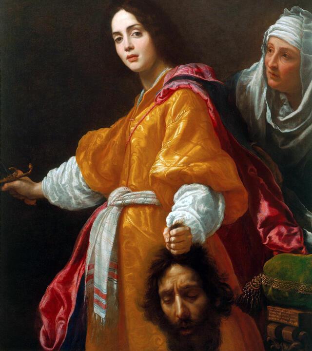 Judith holding the head of Holofernes. 