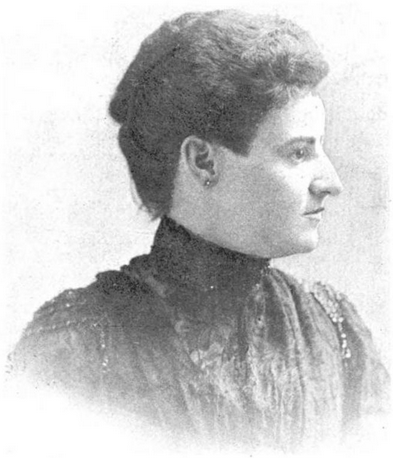 A portrait of Julia Richman in profile
