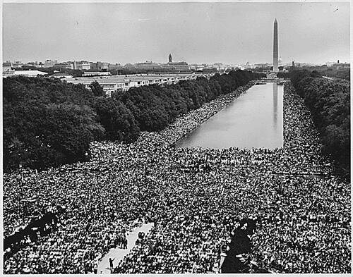 Civil Rights March on Washington, Reflecting Pool, August 28, 1963