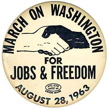 March on Washington Button, 1963