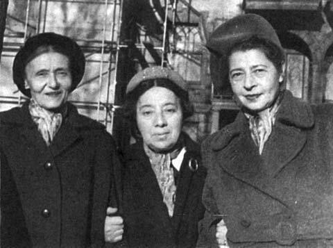 Kadya Molodowsky, Ida Maze, and Rokhl Korn