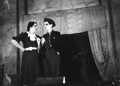 Actors in a Yiddish Stage Production