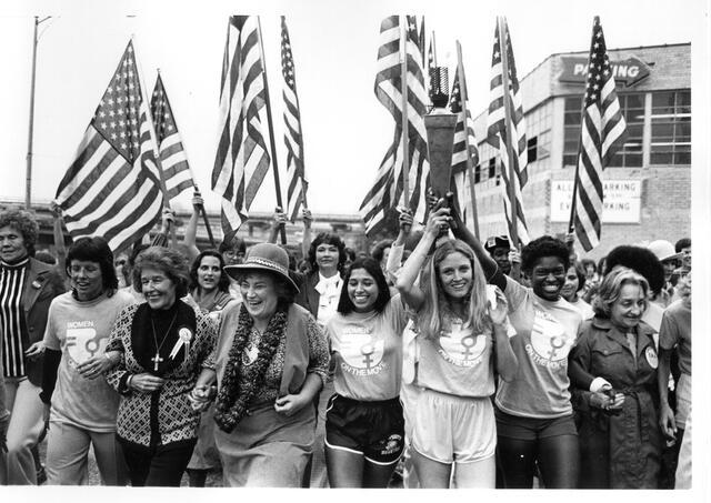 March into the National Women's Conference, 1977, by Diana Mara Henry