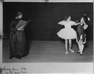 Elsa Pohl, Anna Sokolow (center), and Unknown Dancer as 'Beauty, Reason and Folly,' 1922