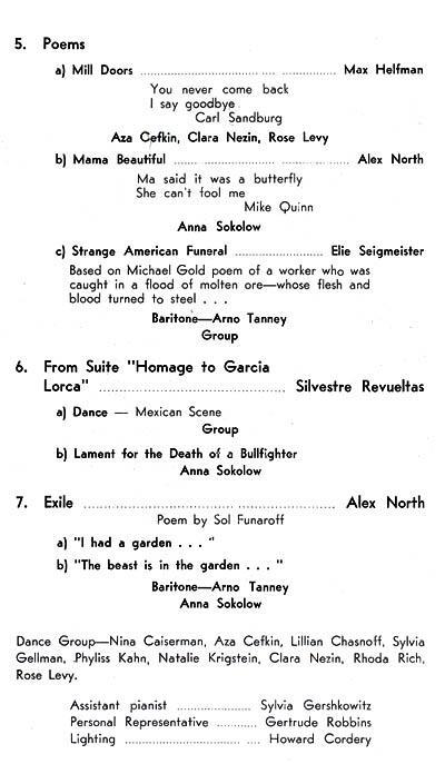Anna Sokolow's Performance at New York's 92nd Street Y, 1941, Page 3 