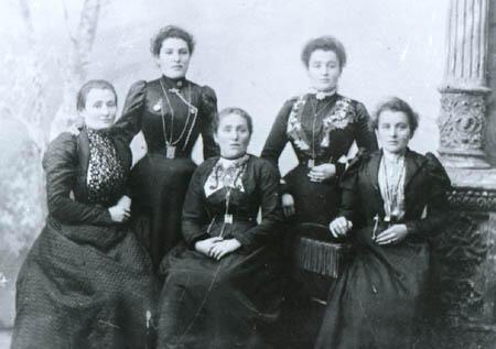 Anna Sokolow's Grandmother and Great-Aunts in Pinsk, Belarus, circa 1885