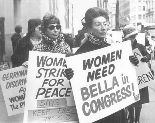 Women Protest the Dissolution of Bella Abzug's 19th Congressional District, 1972