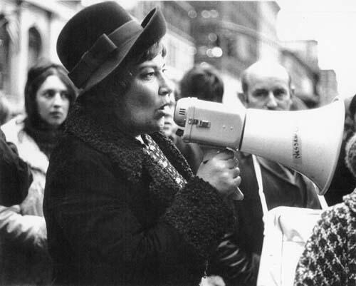 Bella Abzug at a Women Strike for Peace Protest