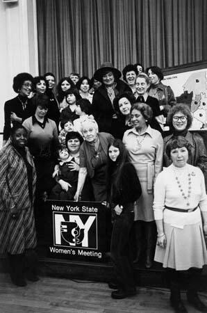 New York State Women's Meeting Group Portrait, 1977, by Diana Mara Henry