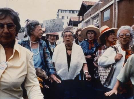 Israel Levin Senior Center Members at the Life Not Death in Venice Protest