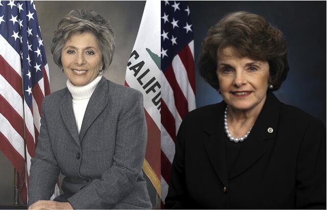 Senators Barbara Boxer and Dianne Feinstein