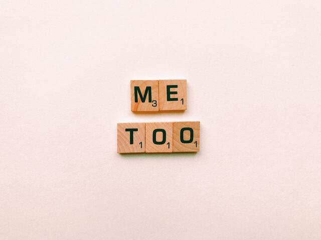 #MeToo Scrabble blocks