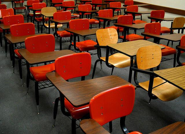 Desks Arranged in Lines