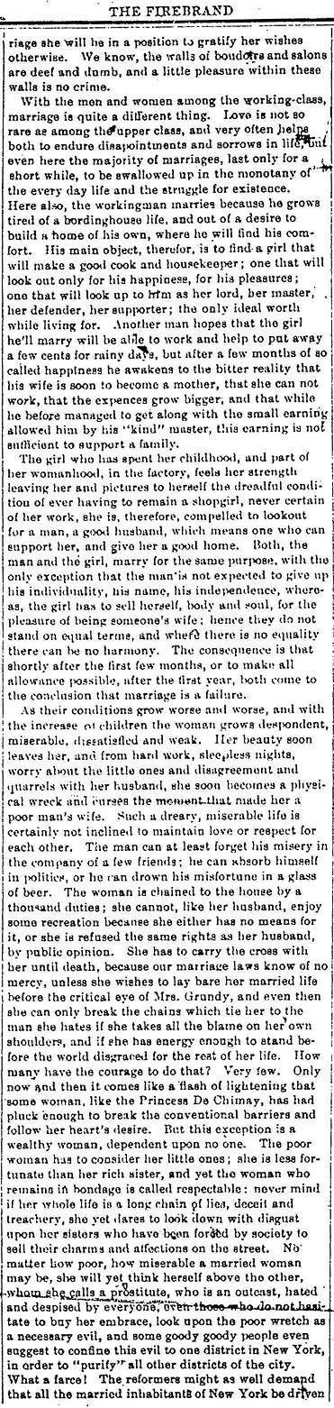 Emma Goldman on Marriage, 1897, page 2
