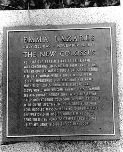 Emma Lazarus' Grave Marker, Cypress Hill Cemetery
