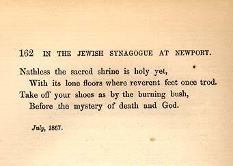 "In the Jewish Synagogue at Newport," By Emma Lazarus, page 3