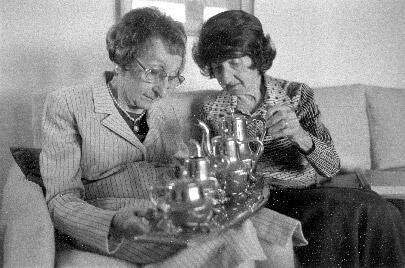 Ruth Jungster Frankel Having Tea