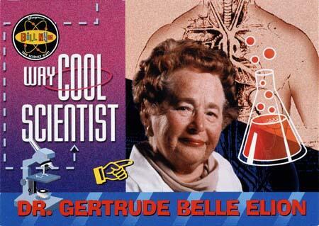 Way Cool Scientist Card featuring Gertrude Elion, side 1