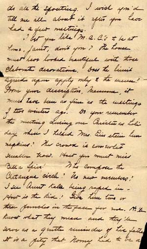 Letter from Gertrude Weil to her Family, November 20, 1898, page 2