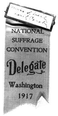 Gertrude Weil's Ribbon at the National Suffrage Convention, 1917