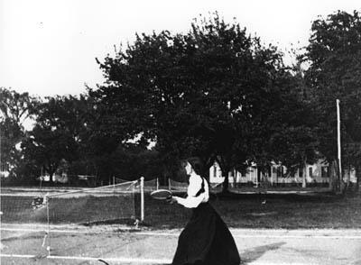 Gertrude Weil Plays Tennis circa 1900