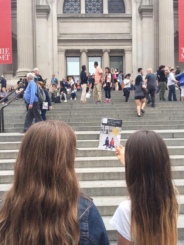 Maayan and Shalvah on the Steps of the Met