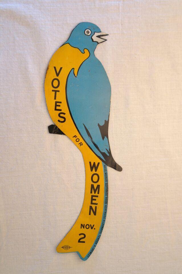 "Votes for Women" Parrot Pin from the Ann Lewis Collection