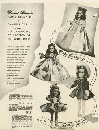 Excerpt From Catalogue for the 1942-1943 Line of Madame Alexander Dolls