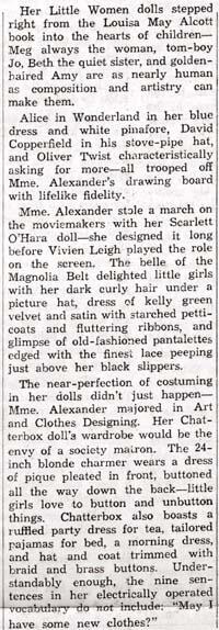 Beatrice Alexander's Career in Doll Making Part 2