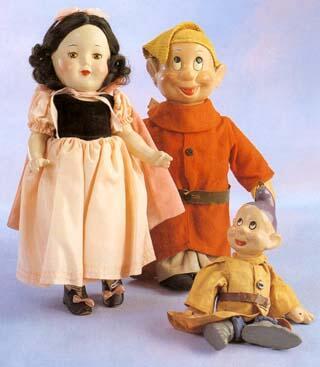 Snow White and Dopey Dolls Produced by the Alexander Doll Company, 1938