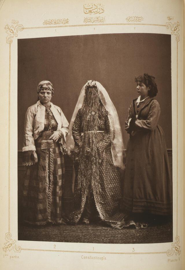 Center: Jewish woman of Constantinople, 1873.