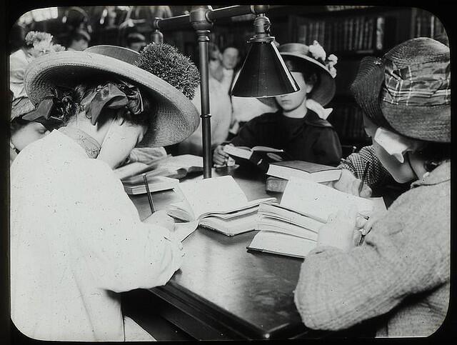 Students at the Library circa 1910s